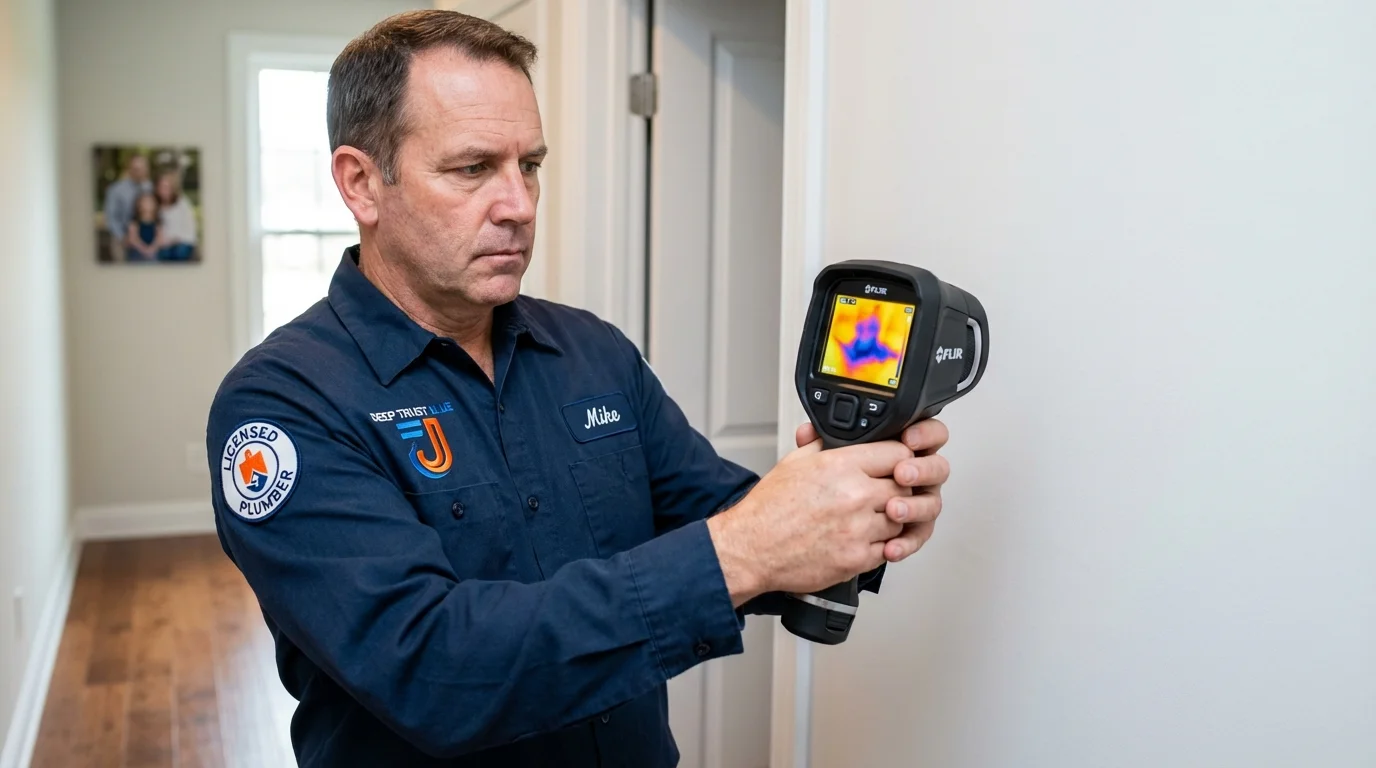 Thermal imaging leak detection by Johns Plumbing LLC in Valley City